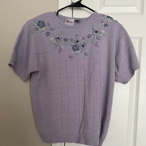 TanJay Short Sleeve Acrylic Sweater